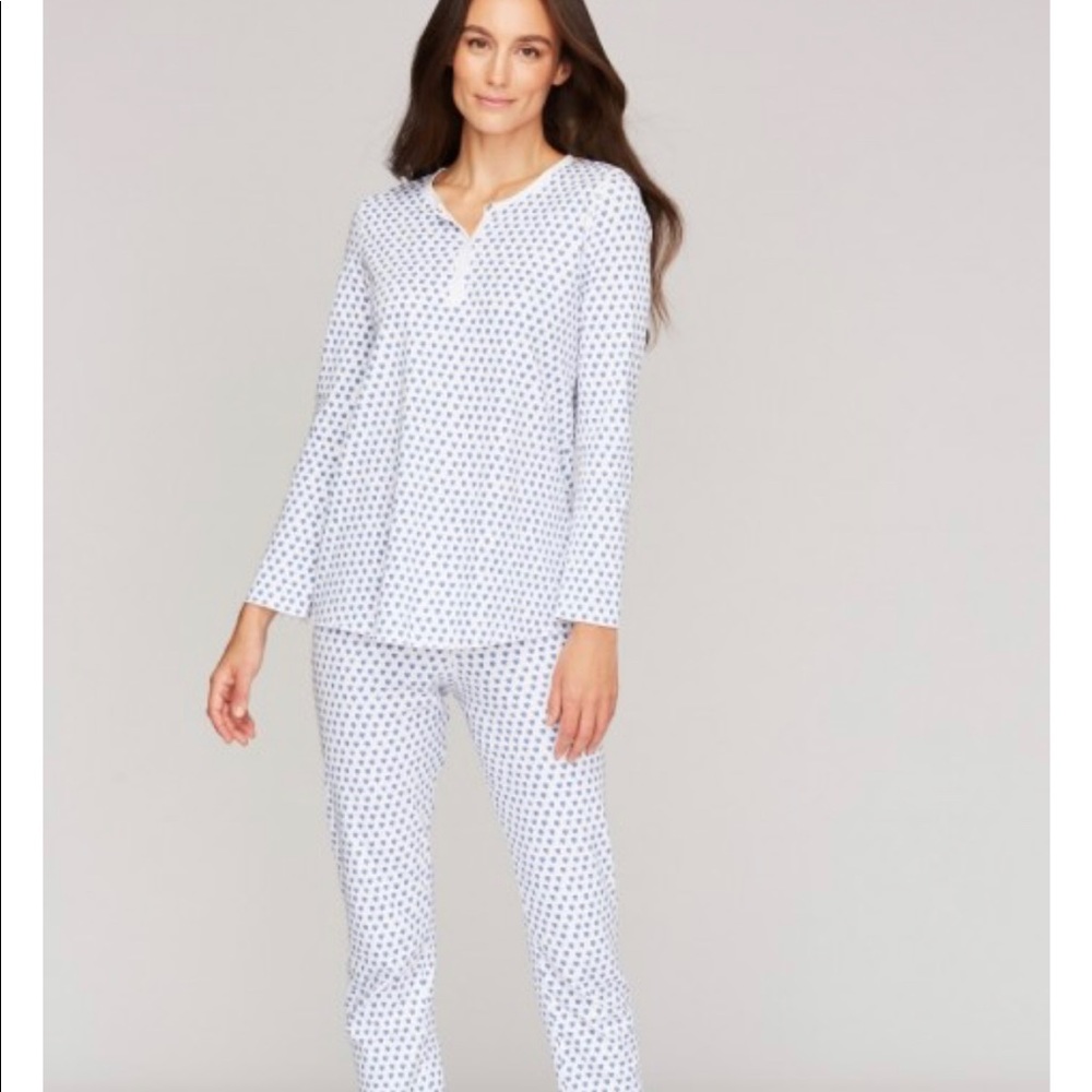 Roller Rabbit Blue Hearts Pajama XS NWT